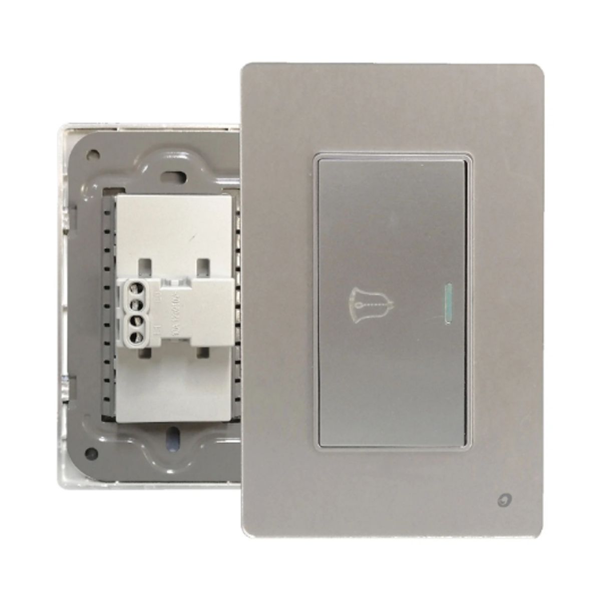 OPALUX - Placa de Pared para Timbre Metálico Dado 7cm OP-AT-11SLV OPALUX