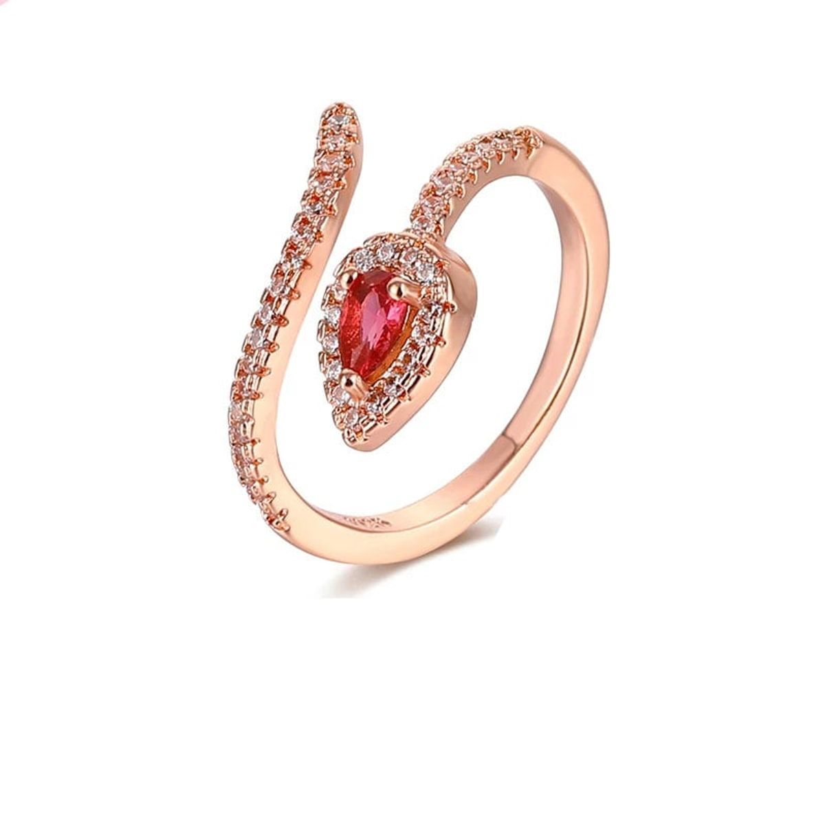 LA TIENDA 88 JOYAS Y ACCESORIOS - La Tienda 88 - Anillo Mujer Ajustable Bañado en Oro 18k - Rosa