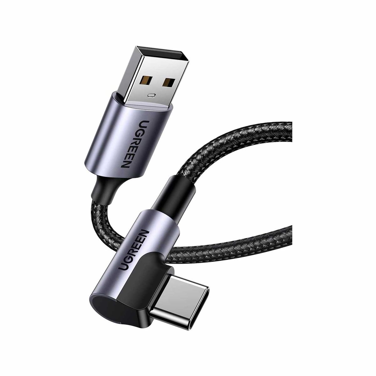UGREEN - Cable Ugreen USB-C A Usb-A 3.0 Angulo 90° 1M Carga Rapida 20299