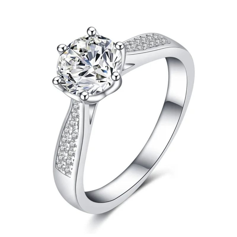 LA TIENDA 88 JOYAS Y ACCESORIOS - La Tienda 88 - Anillo De Compromiso Amor Mujer Bañado Oro 18k - Blanco