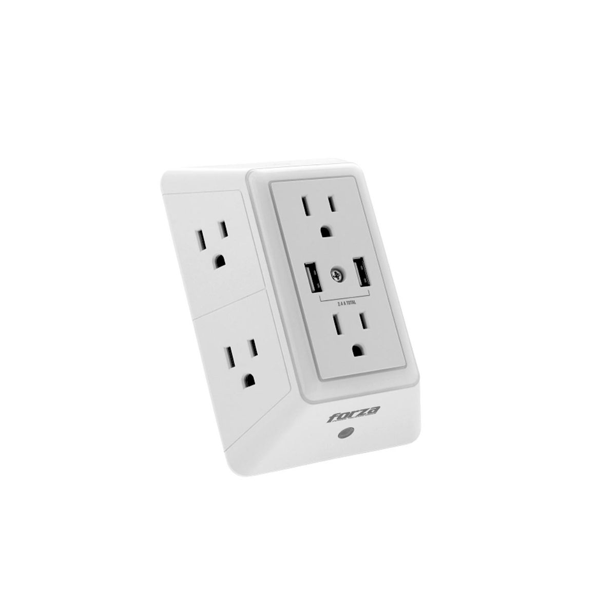 FORZA - Forza Toma Corriente De Pared Fwt-6201 Usb-6X Nema 5-15R-X2 Puertos
