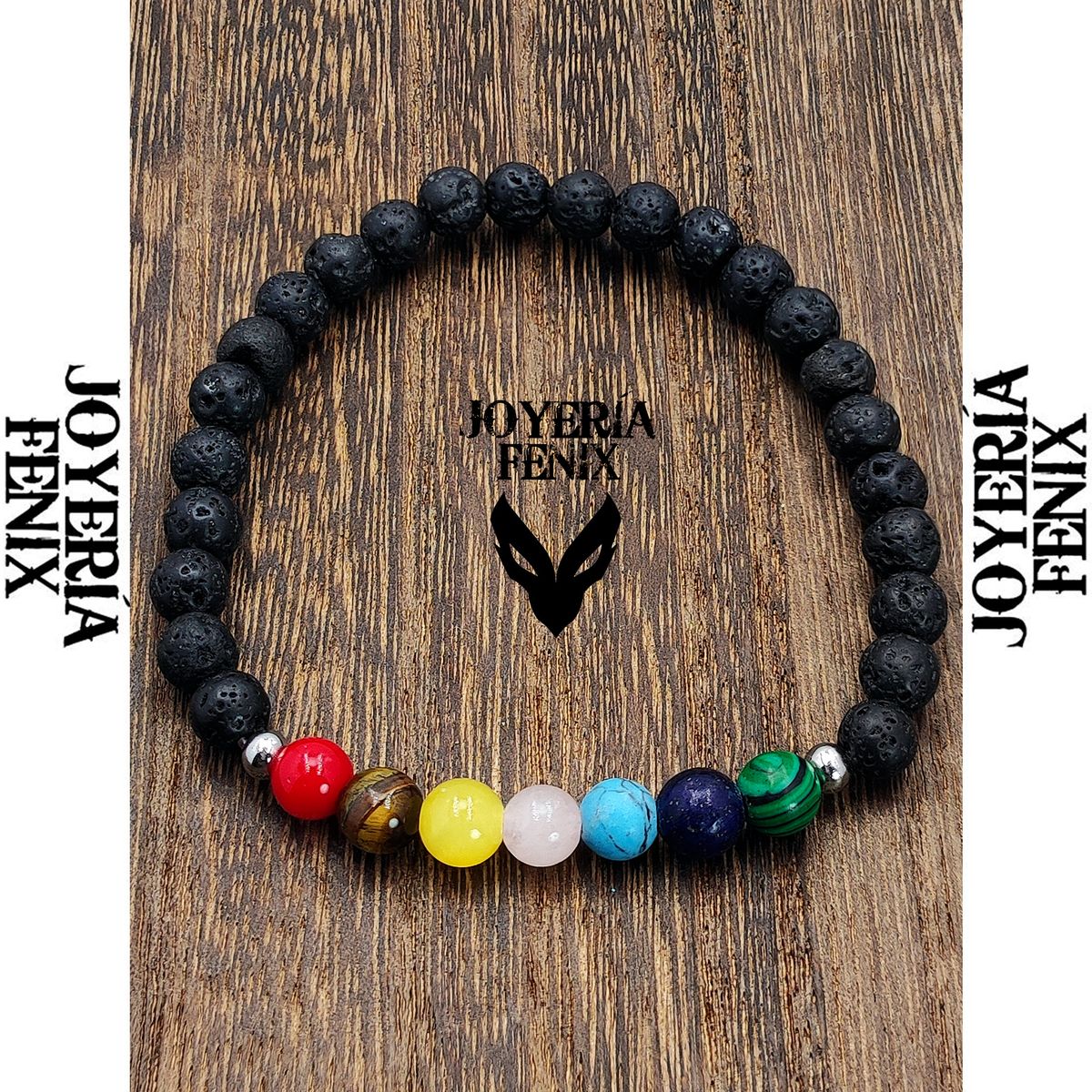 JOYERIA FENIX - Pulsera 7 Chakras Piedras Naturales - Joyería Fenix