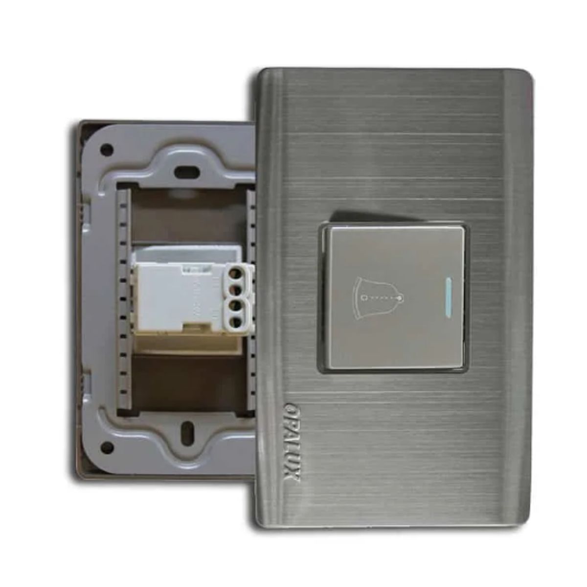 OPALUX - Pulsador Metálico con Dado 35cm OP-011BS OPALUX