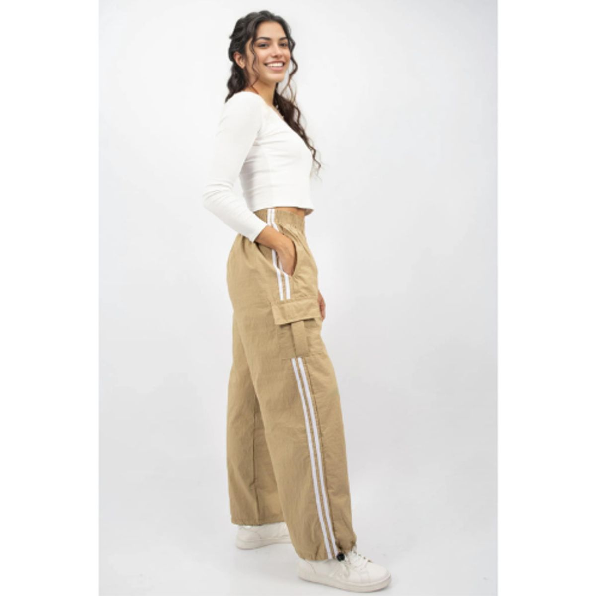 ENKI - Cargo Trend Pantalones Modelo Pants Track Mujer