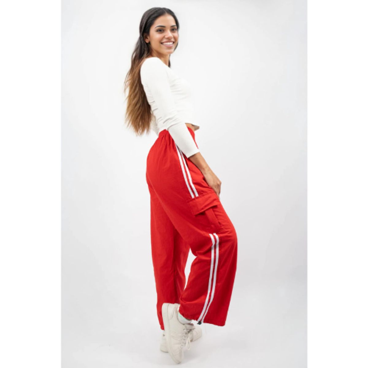 ENKI - Cargo Trend Pantalones Modelo Pants Track Mujer