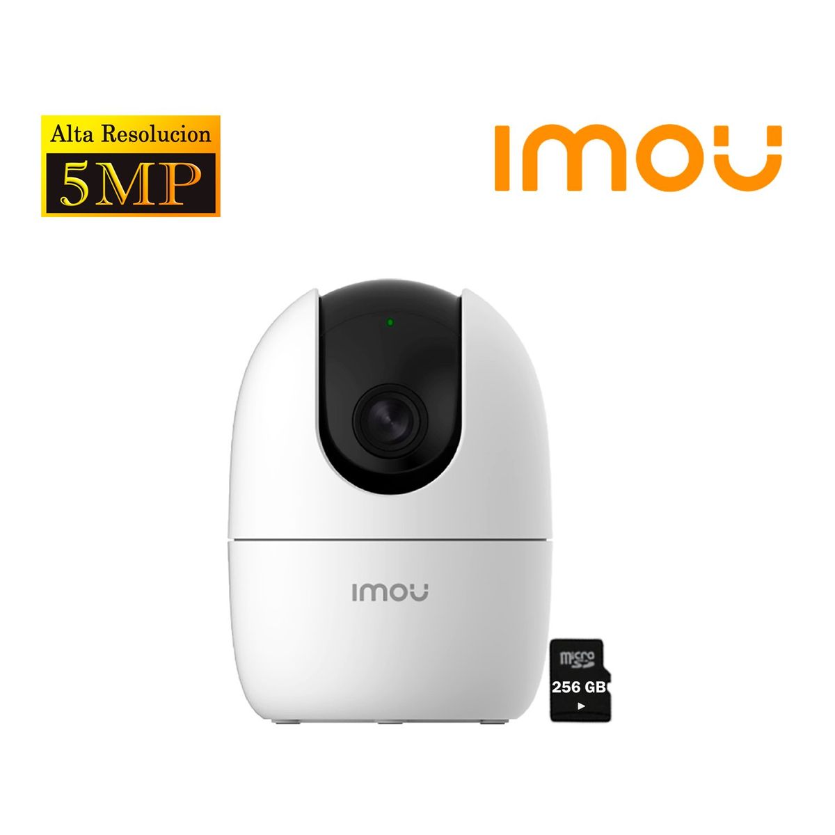 IMOU - Cámara de Seguridad Wi-Fi RANGER 2 5MP Gira 360° + Micro SD 256GB