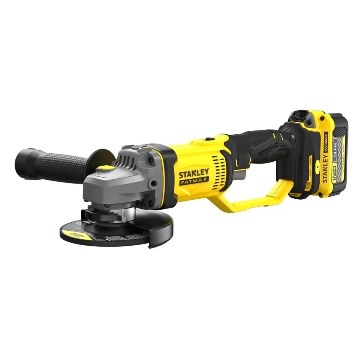 STANLEY - Amoladora inalámbrica esmeriladora angular 20V + 2 baterias 4A Stanley