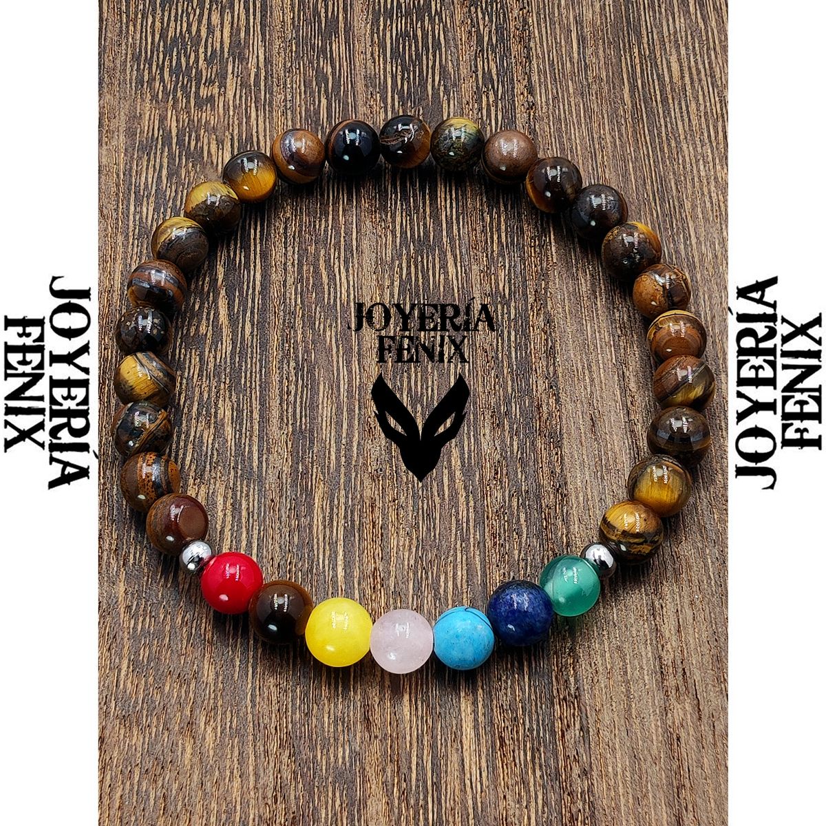 JOYERIA FENIX - Pulsera 7 Chakras Piedras Naturales - Joyería Fenix