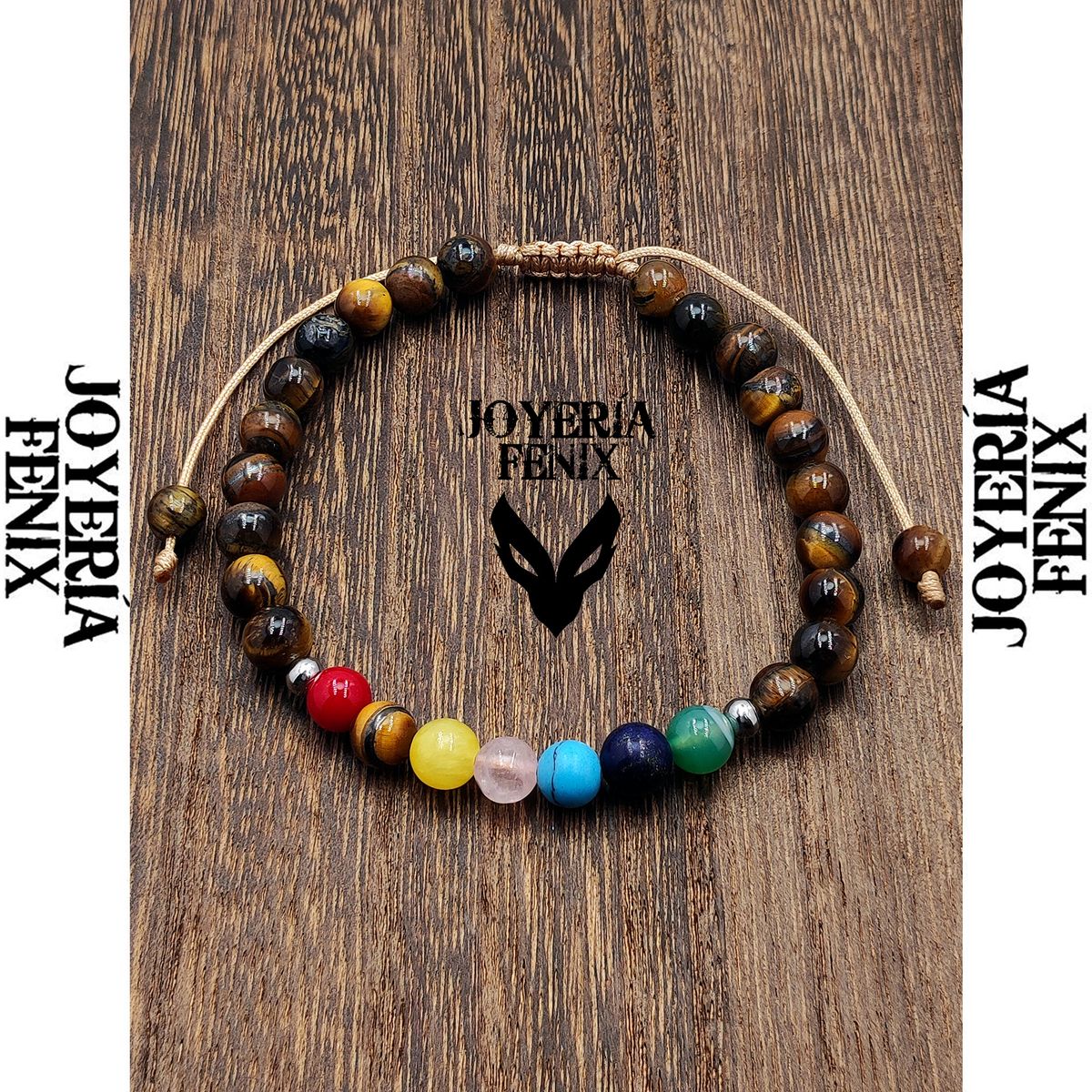 JOYERIA FENIX - Pulsera 7 Chakras Piedras Naturales - Joyería Fenix