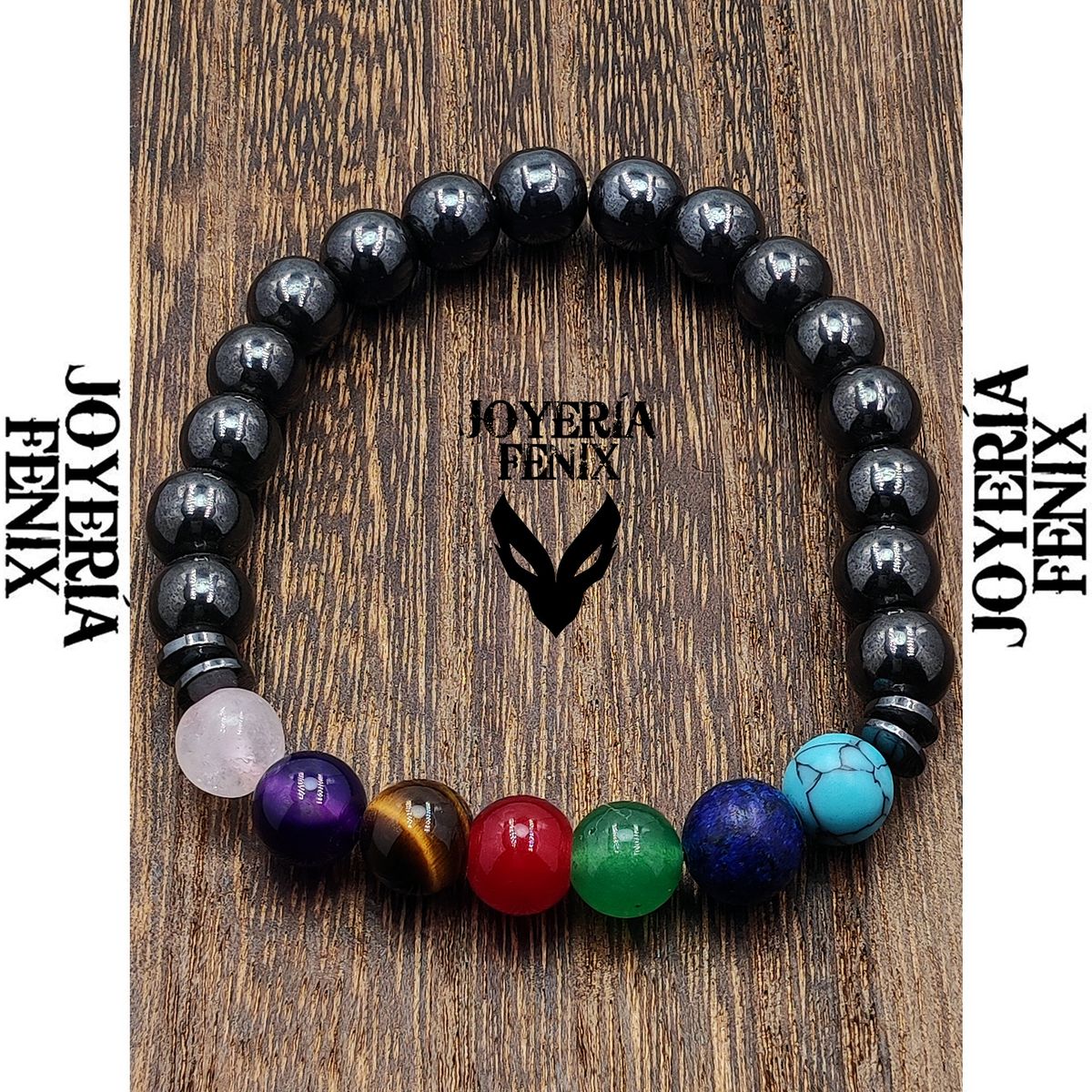 JOYERIA FENIX - Pulsera 7 Chakras Piedras Naturales - Joyería Fenix