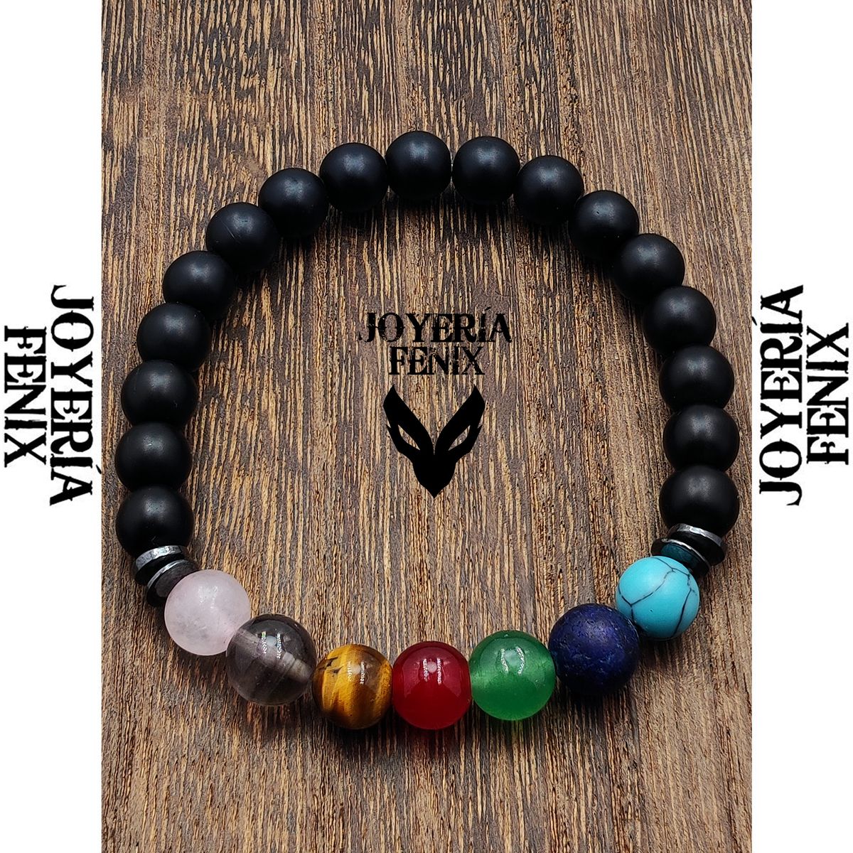 JOYERIA FENIX - Pulsera 7 Chakras Piedras Naturales - Joyería Fenix