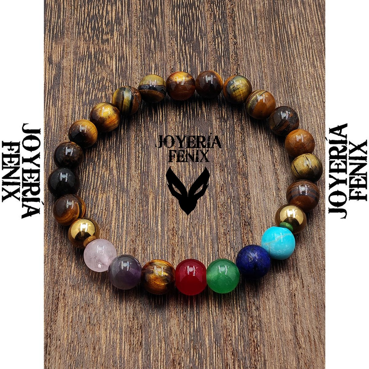JOYERIA FENIX - Pulsera 7 Chakras Piedras Naturales - Joyería Fenix