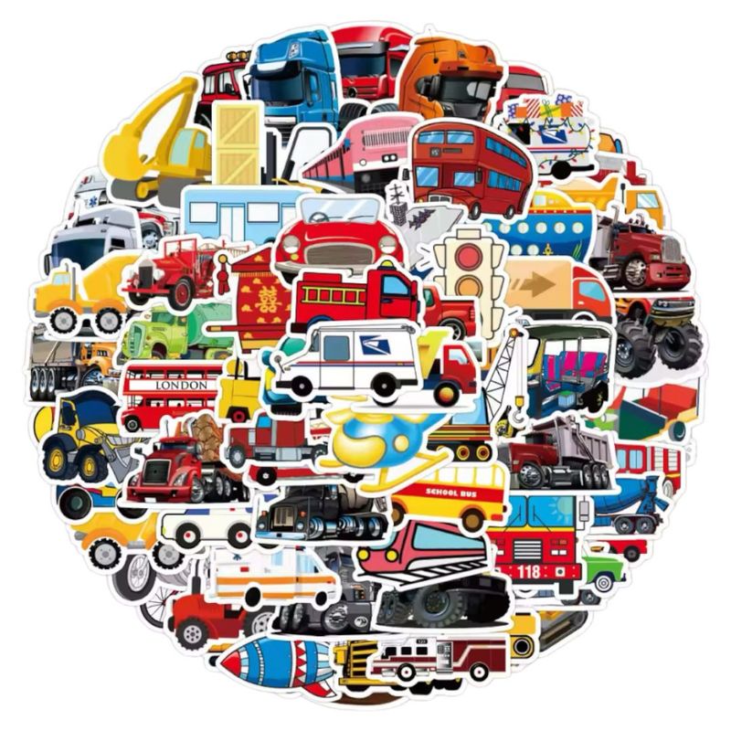 pack 50 stickers Transportes, Vehículos GENERICO | falabella.com