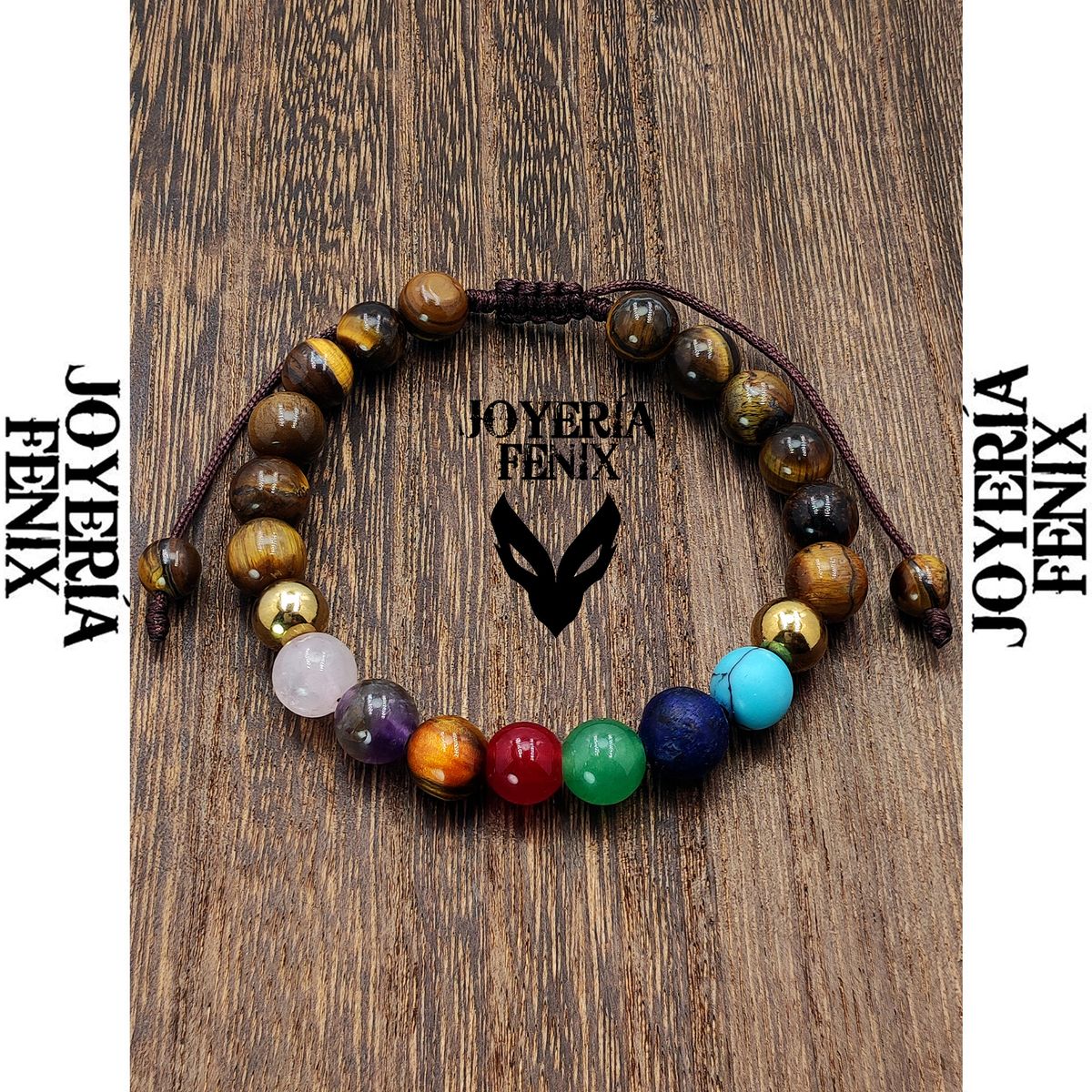 JOYERIA FENIX - Pulsera 7 Chakras Piedras Naturales - Joyería Fenix