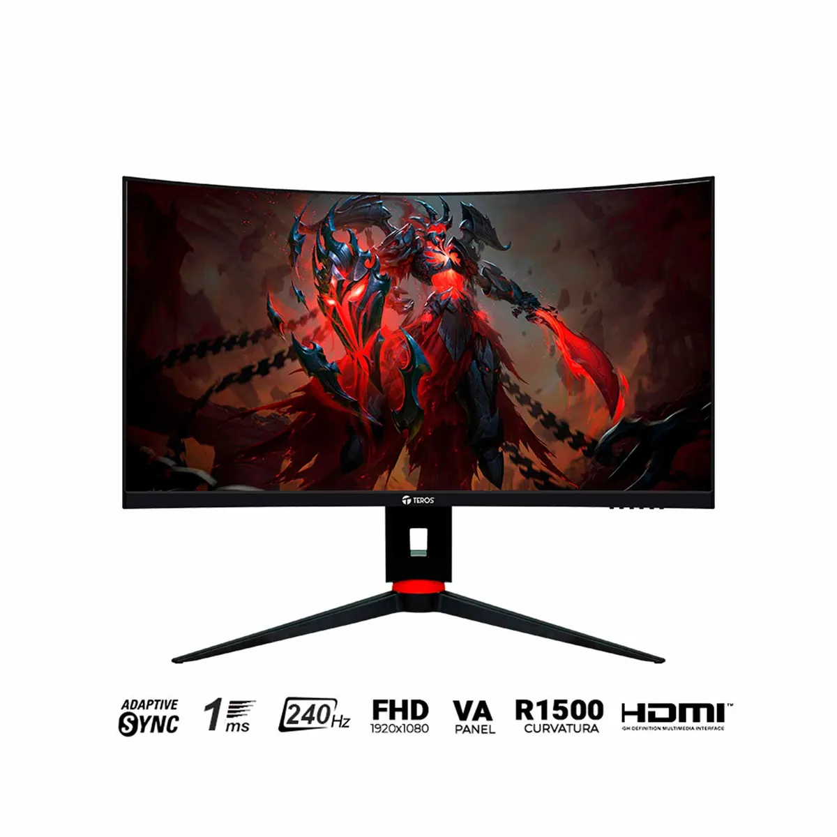 TEROS - Monitor Gaming Teros Te-2764G 27 Curvo Va Fhd 240Hz 1Ms Adaptive Sync