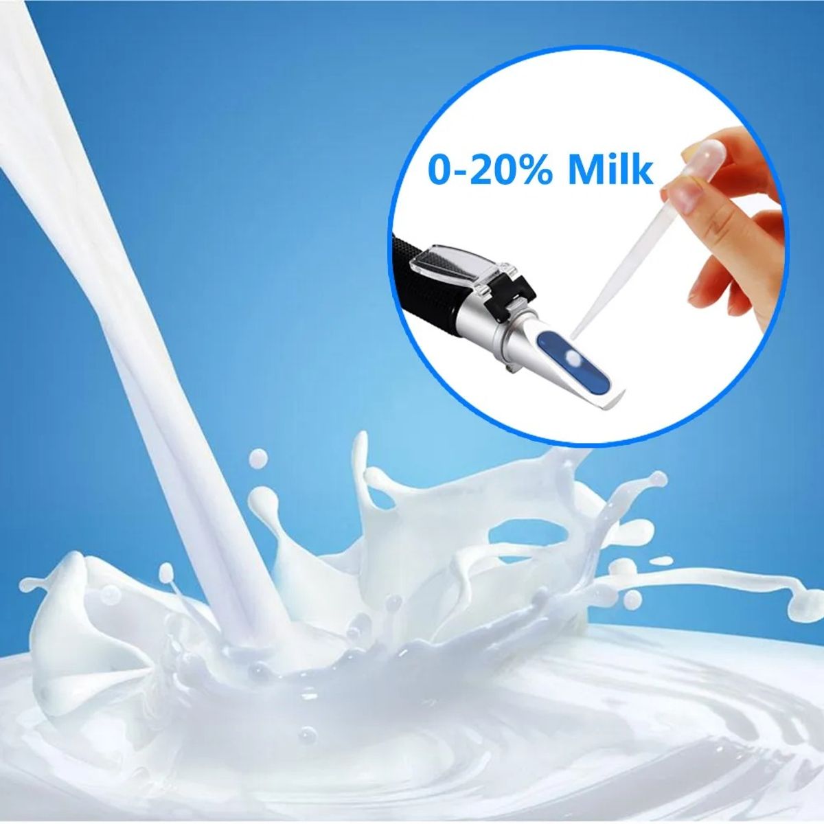 OEM - Refractometro ATC 0-20% Brix Alimentos Azucar Leche
