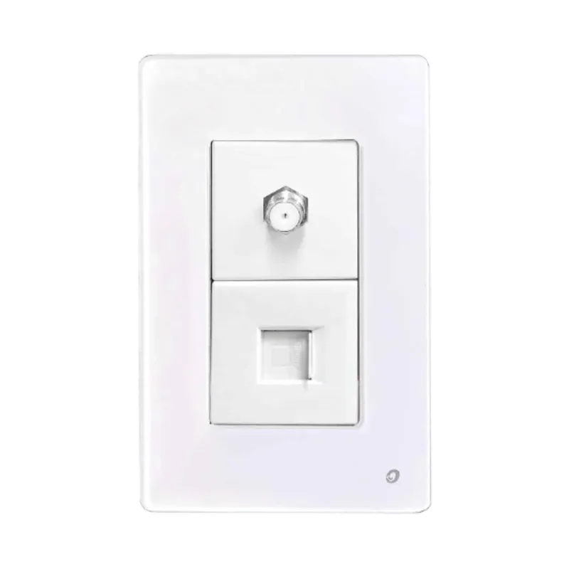 OPALUX - Toma Coaxial + RJ45 Cat6 OP-AT-78PVBL-CAT6 OPALUX