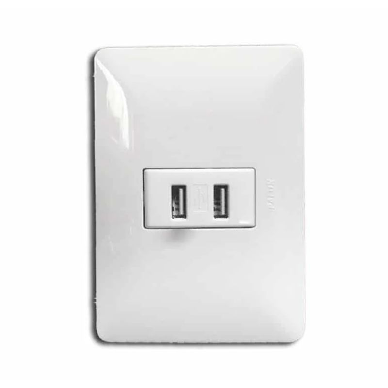 OPALUX - Toma USB Doble BM1116 OPALUX