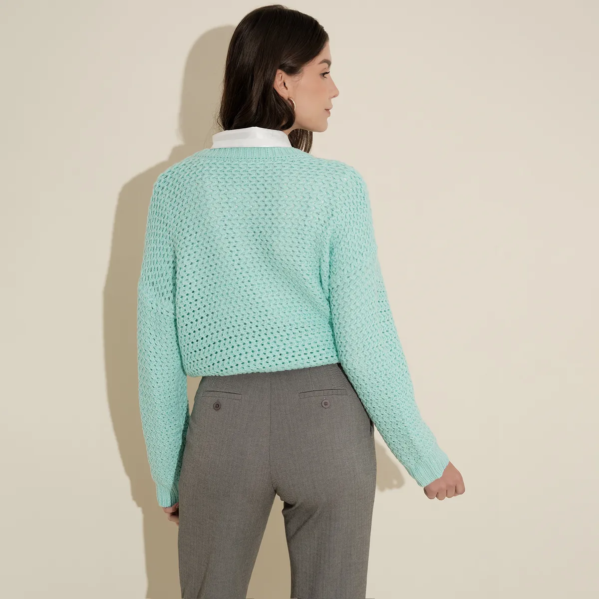 CAMILA VIALI - Camila Viali Chompa Sabine Verde en talla S