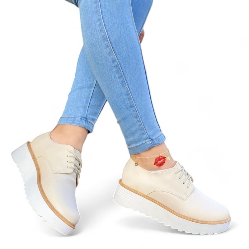 GENERICO - Mocasin mujer casual RELAXBLACK 1299P-45 COLOR hueso