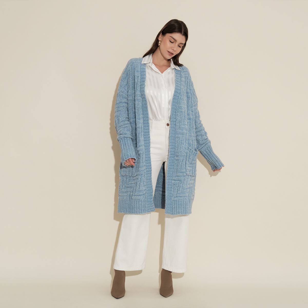 CAMILA VIALI - Camila Viali Chompa Stephanie Celeste en talla S