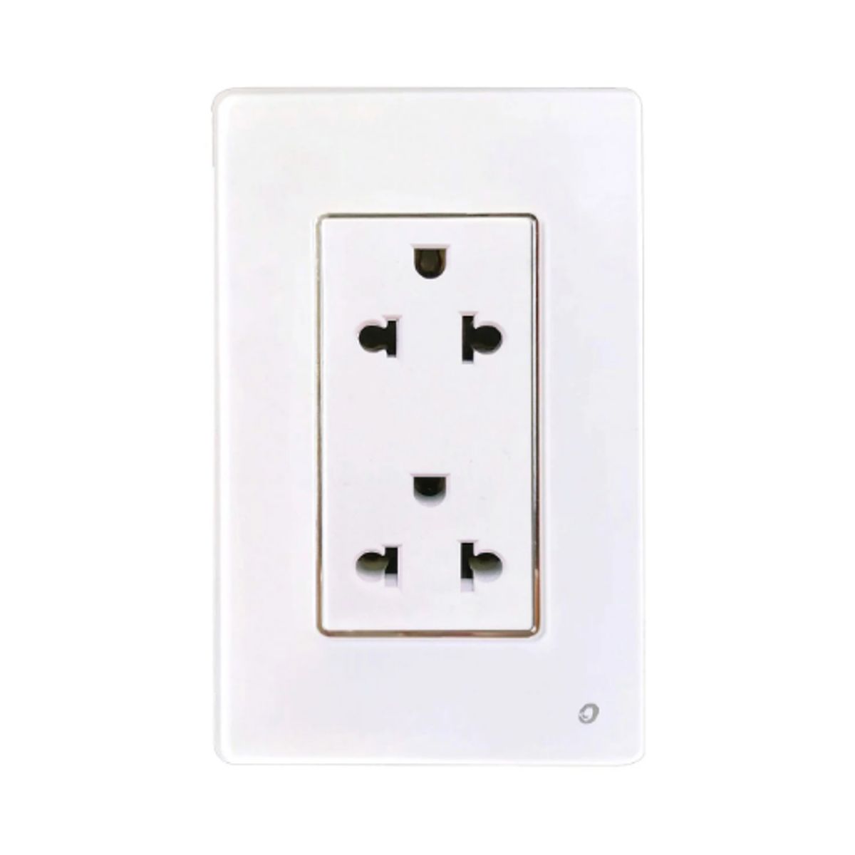 OPALUX - Tomacorriente Doble Universal 2 Polos con Línea Tierra OP-AT-26BL