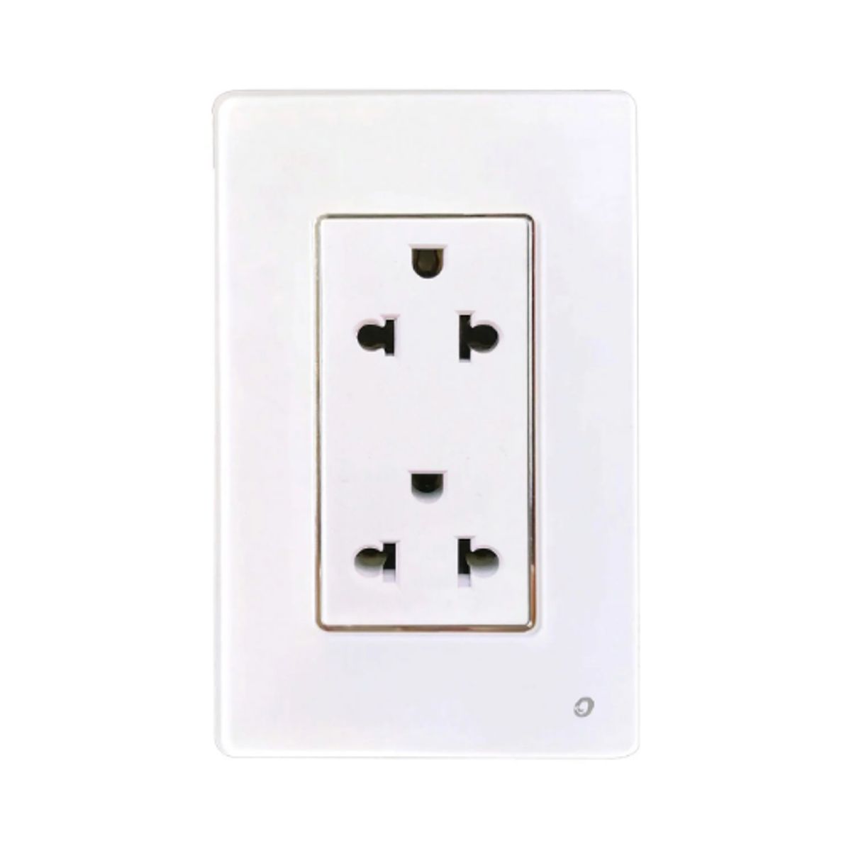 OPALUX - Tomacorriente Doble Universal 2 Polos con Línea Tierra OP-AT-26BL