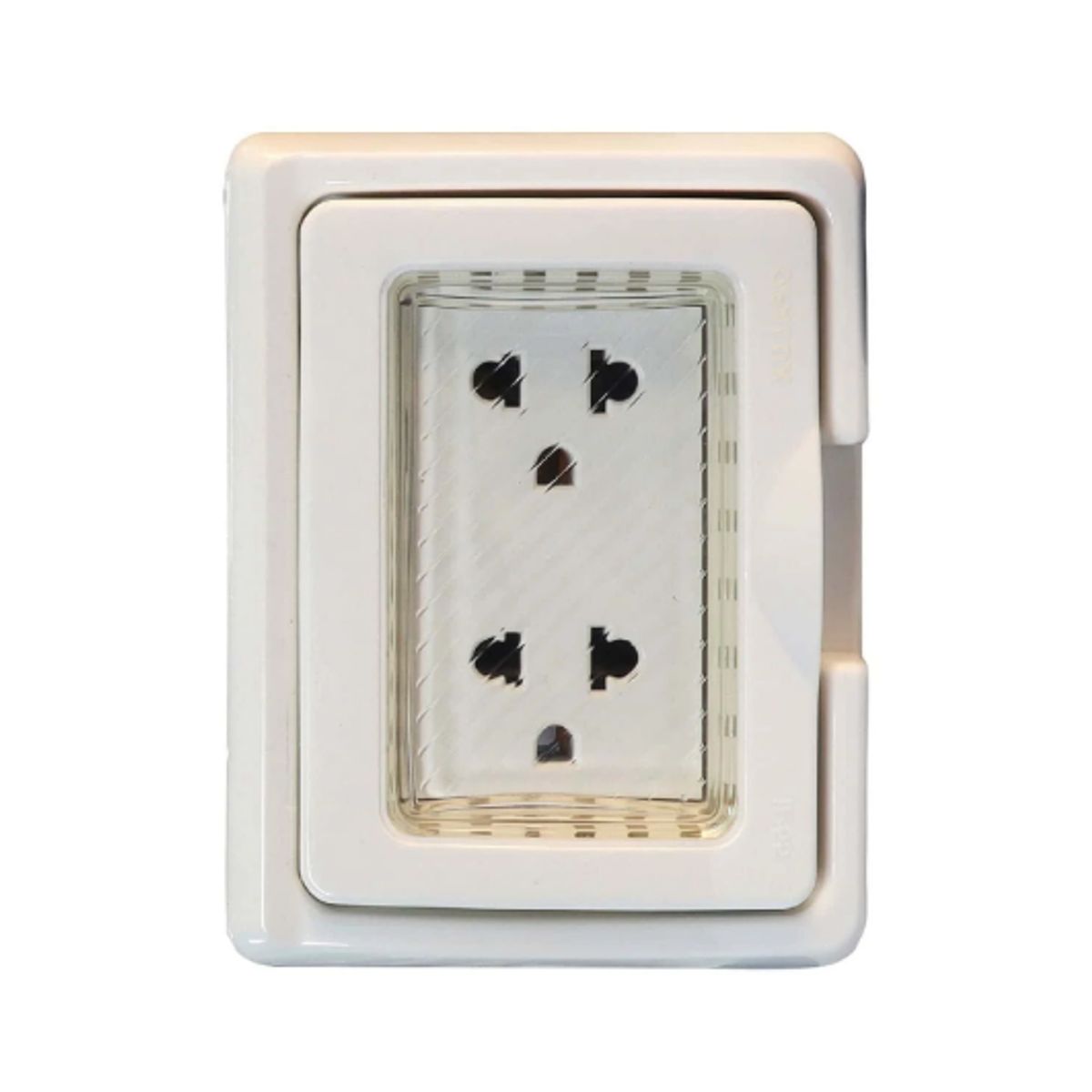 OPALUX - Tomacorriente Idrobox + Dado Toma Doble KFWP638TRWH OPALUX