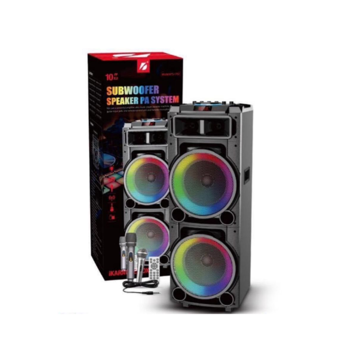 GENERICO - SUBWOOFER SPEAKER PA SYSTEM LED