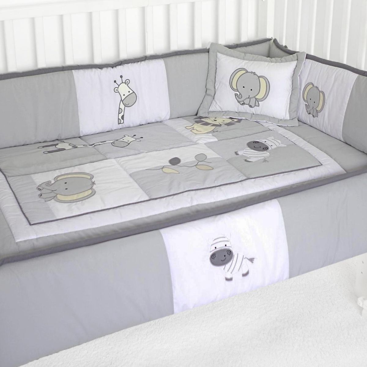 BABY MERINOS - Set de Cuna y 4 protectores - Prestige - Los amigos de la selva 2