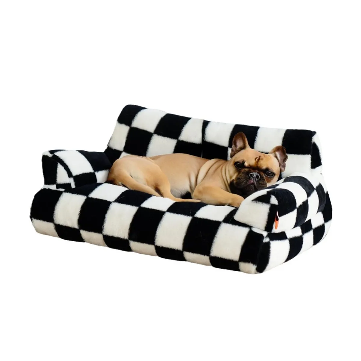 QUE PATAS PET SHOP - Sofá Cuadros Negro