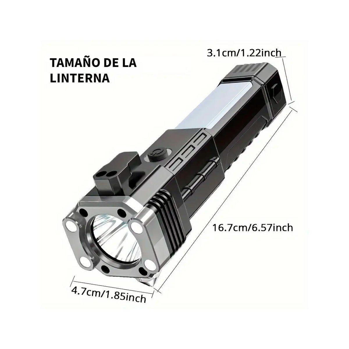 IMPORTADO MC - LINTERNA MARTILLO MULTIFUNCIONAL 4 EN 1