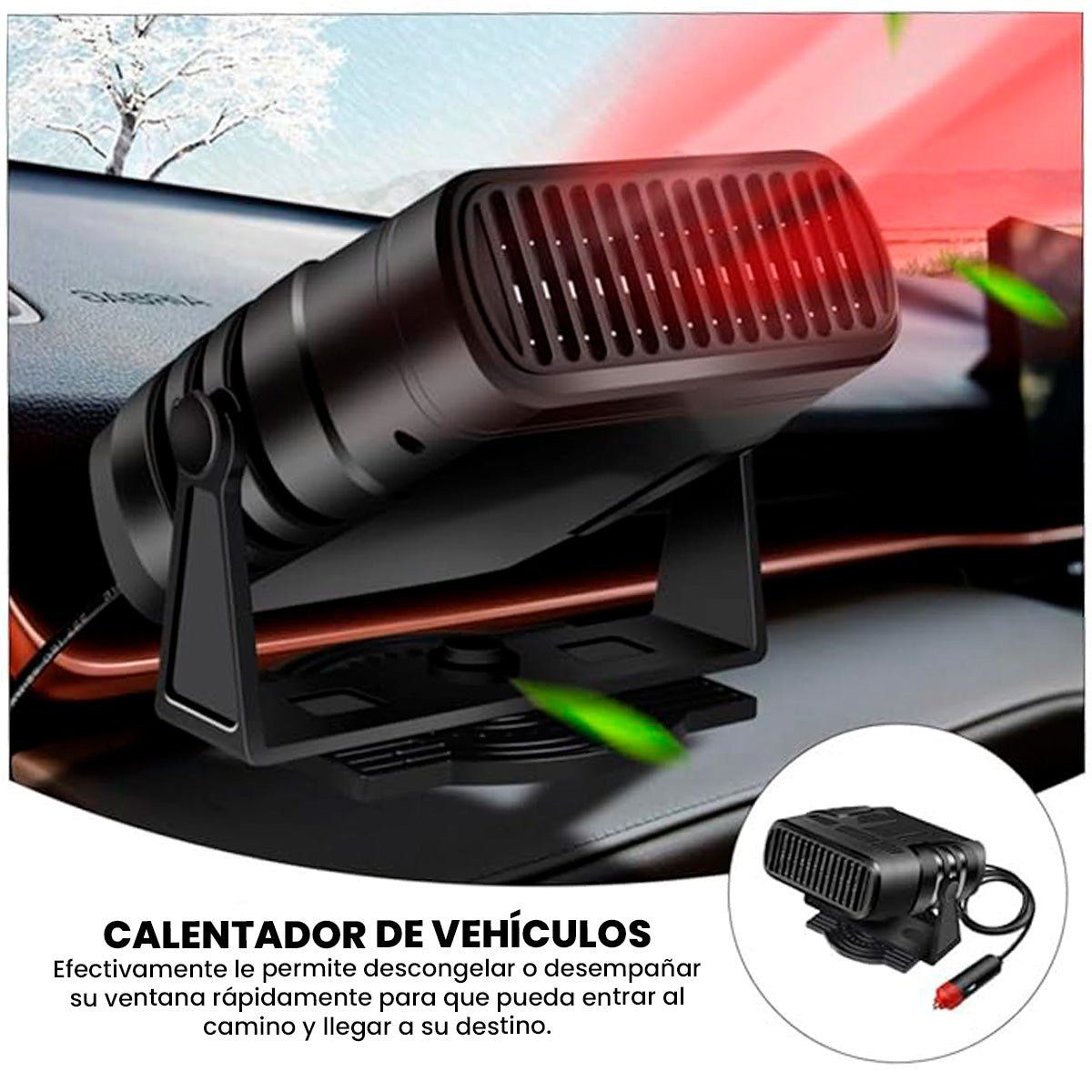 IMPORTADO MC - 2 CALEFACTOR GIRATORIO PARA AUTO