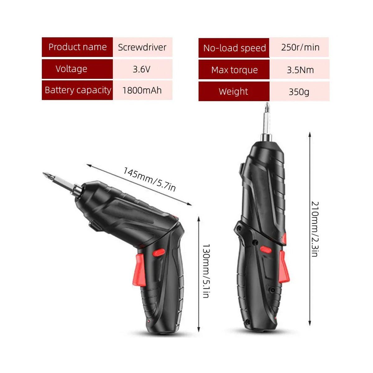 IMPORTADO MC - 2 DESTORNILLADOR INALÁMBRICO RECARGABLE DE 47 PIEZAS