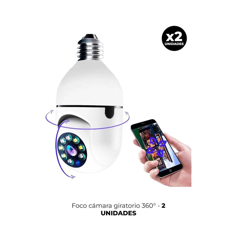 IMPORTADO MC - 2 FOCO CÁMARA GIRATORIO 360°