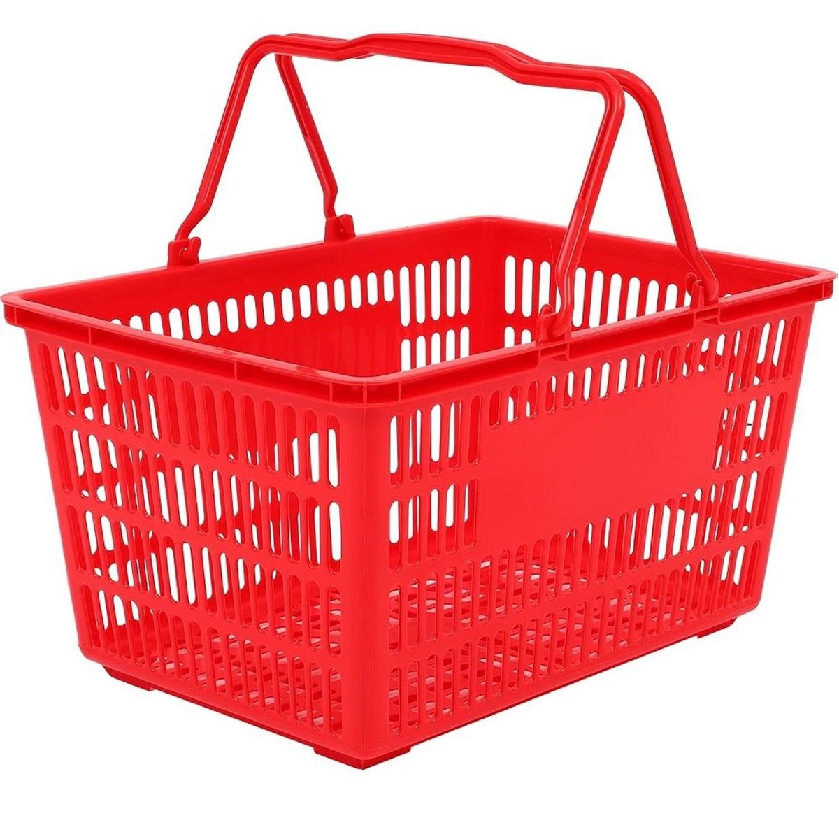 GENERICO - Cesta de compras plástico 25 Litros canastilla roja