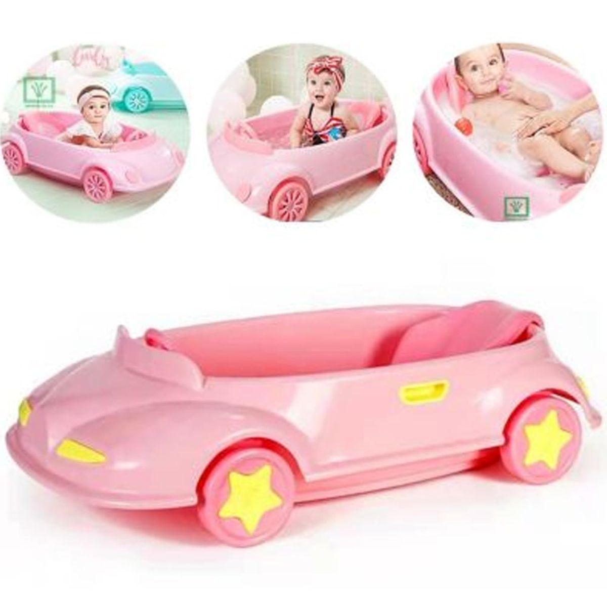 GENERICO - Bañera Tina de Baño Carrito Rosado