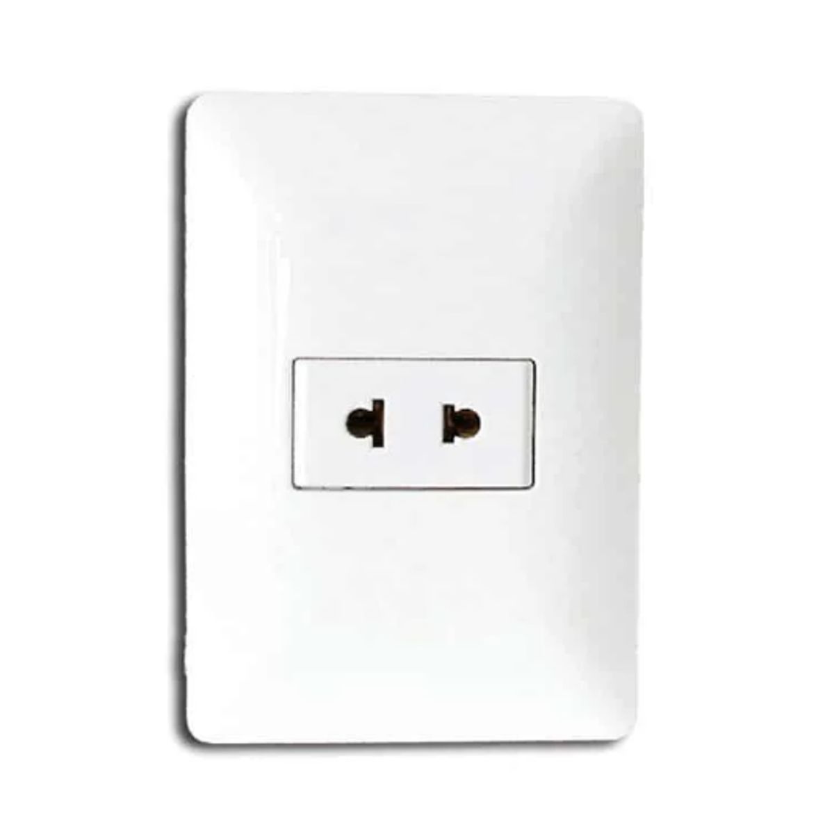 OPALUX - Tomacorriente Simple Universal 2 Polos BM1102 OPALUX