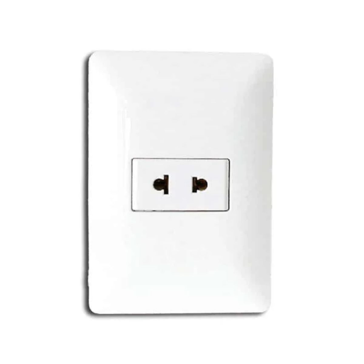 OPALUX - Tomacorriente Simple Universal 2 Polos BM1102 OPALUX