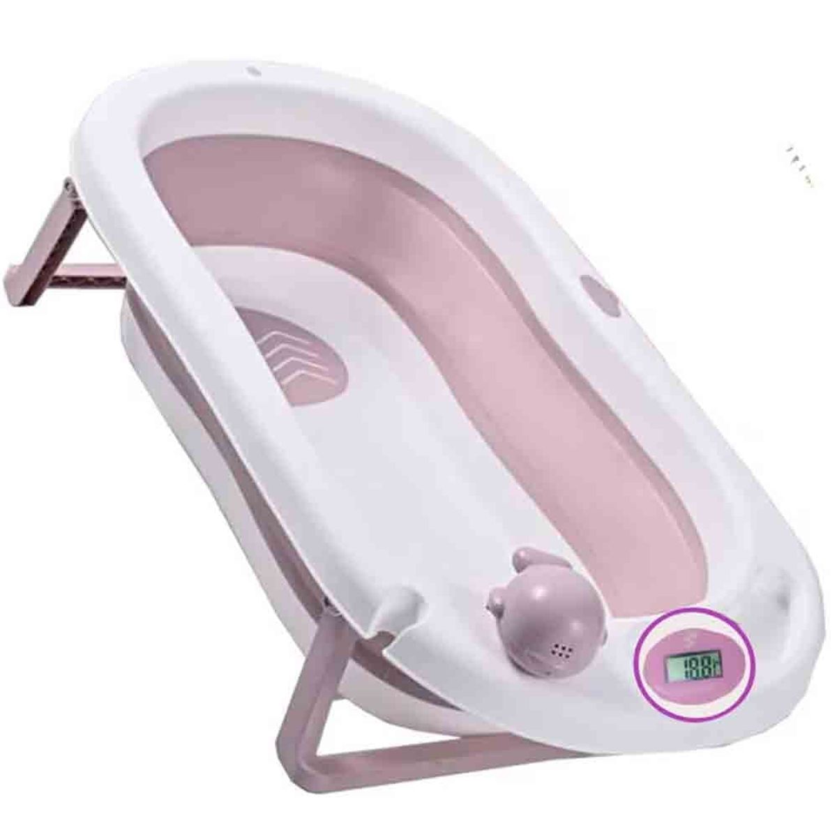 DOUX BEBE - Bañera Tina de Baño para Bebe Plegable Rosa