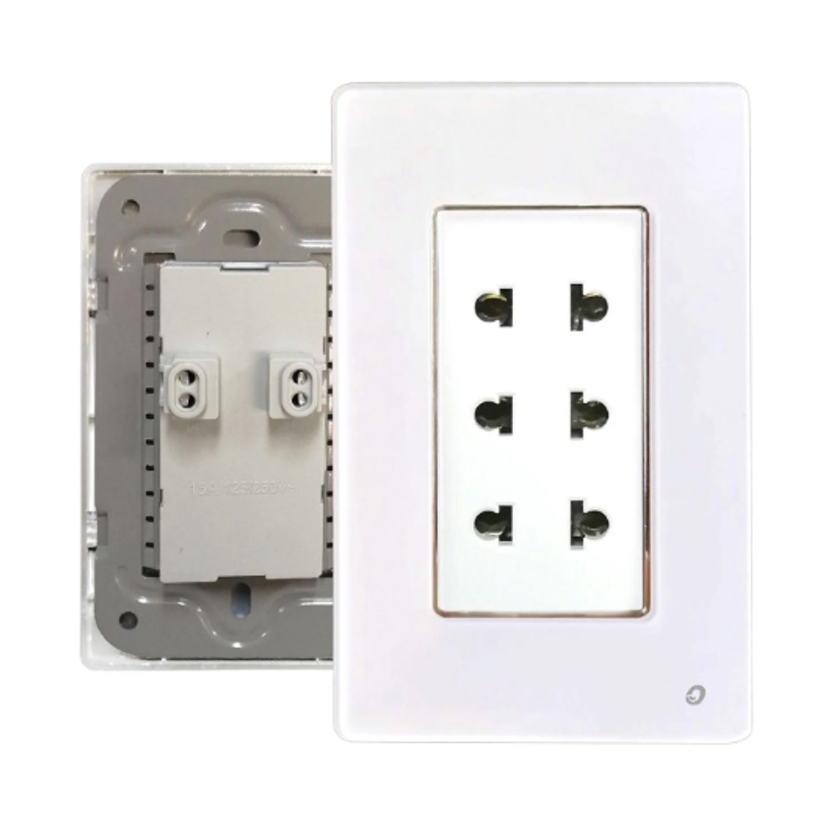 OPALUX - Tomacorriente Triple Universal 2 Polos OP-AT-36-BL OPALUX