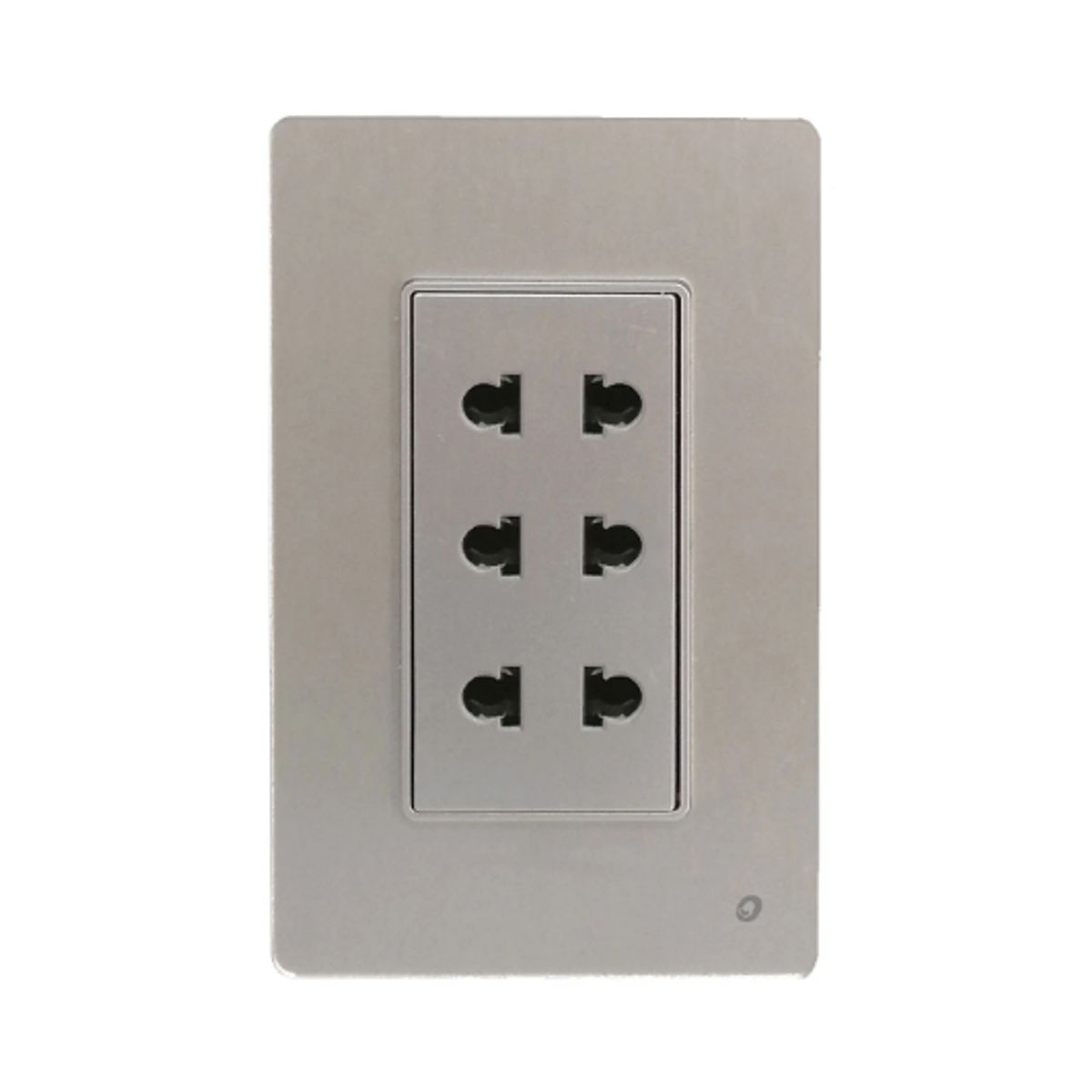 OPALUX - Tomacorriente Triple Universal 2 Polos OP-AT-36SLV OPALUX