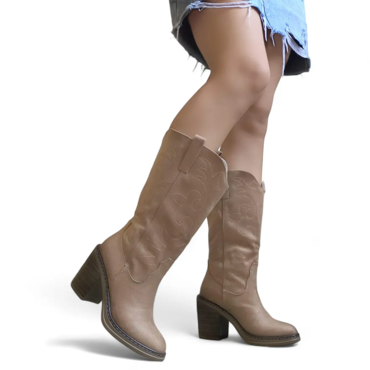 GENERICO - Botin Mujer Yomar Texana Vaquera 2086L-78 Color Papa