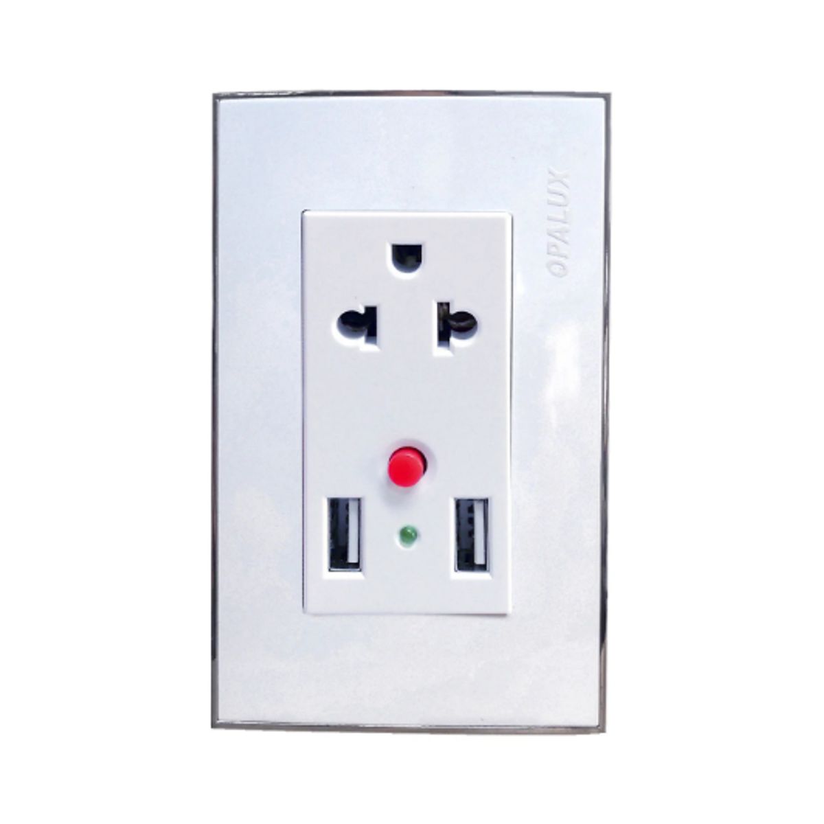 OPALUX - Tomacorriente Universal + USB Doble OP-1294 OPALUX