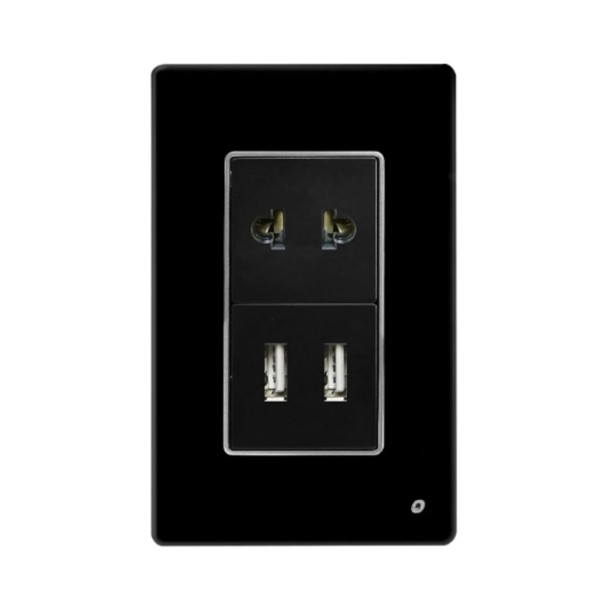 OPALUX - Tomacorriente Universal + USB Doble OP-AT-98NG OPALUX