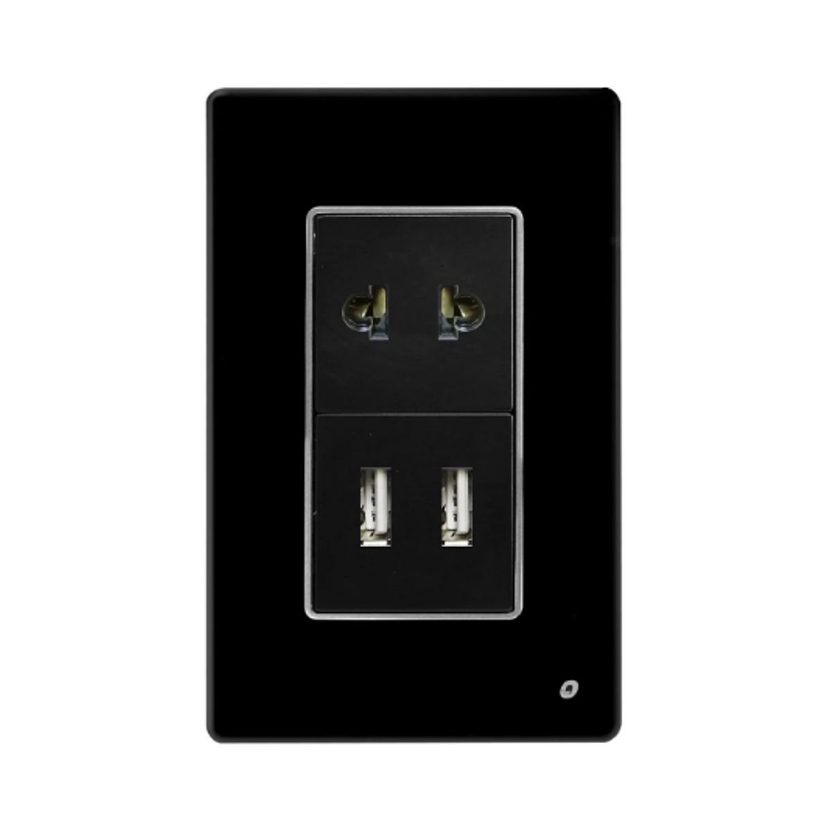 OPALUX - Tomacorriente Universal + USB Doble OP-AT-98NG OPALUX