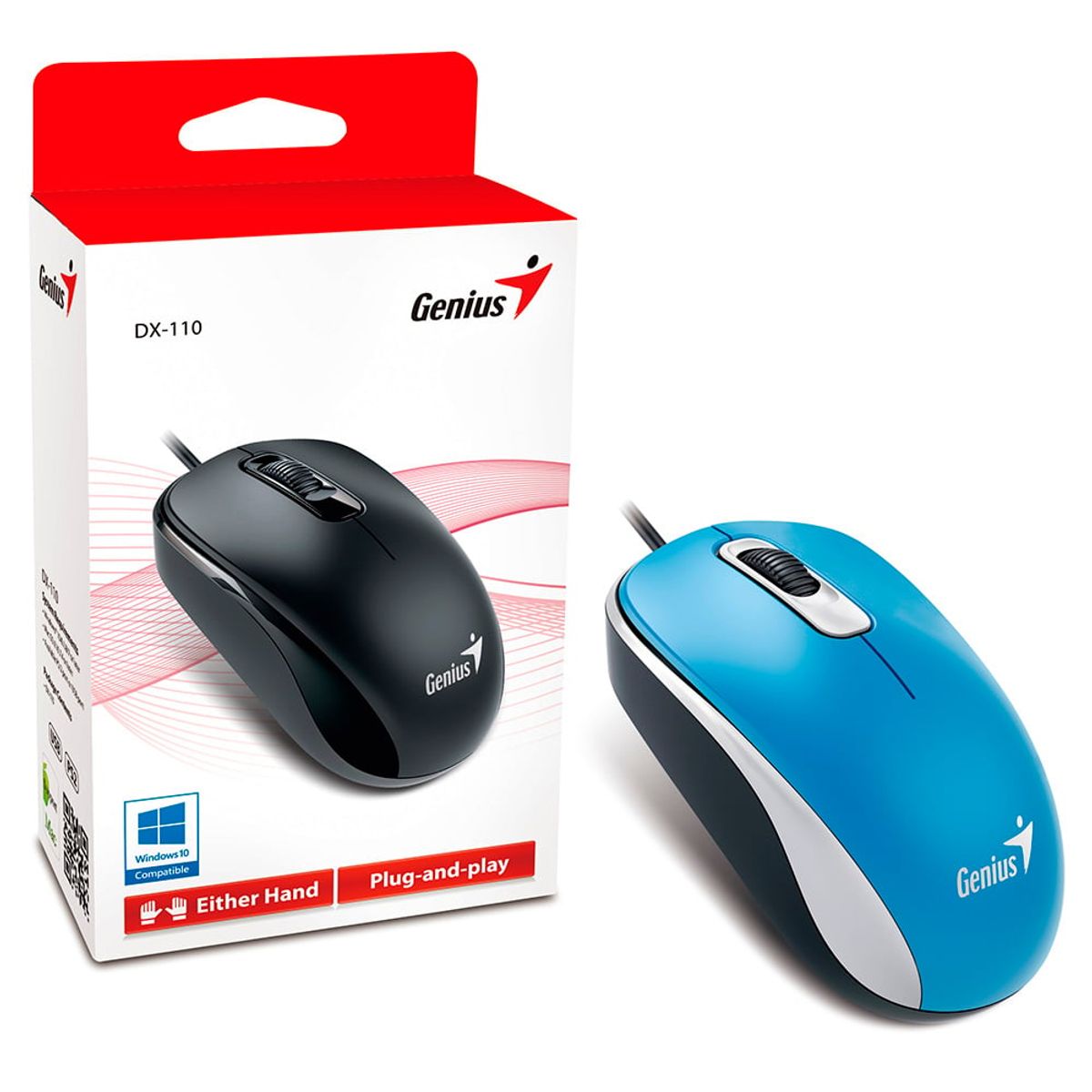 GENIUS - MOUSE GENIUS DX-110 USB OPTICO 1000 DPI BLUE