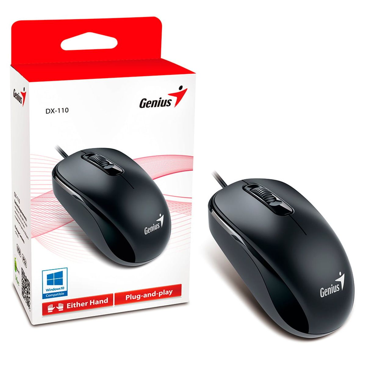 GENIUS - MOUSE GENIUS DX-110 USB OPTICO 1000 DPI BLACK