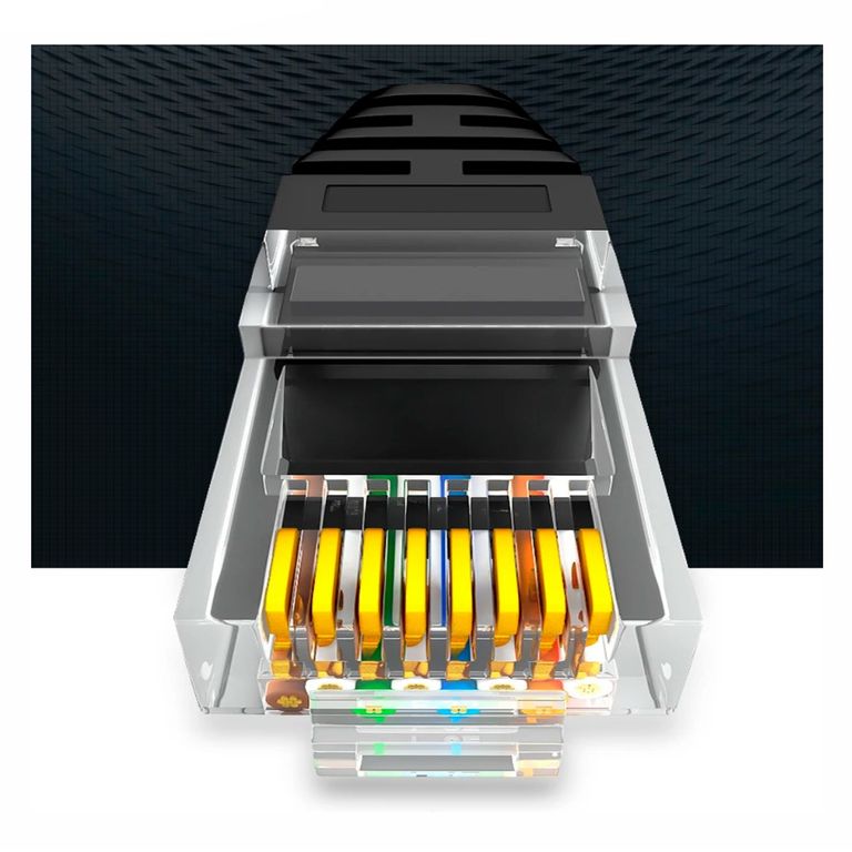 Cable de Red Cat 8 Conector Rj45 40 Gbps Lan Ethernet 1 Metro NETCOM ...