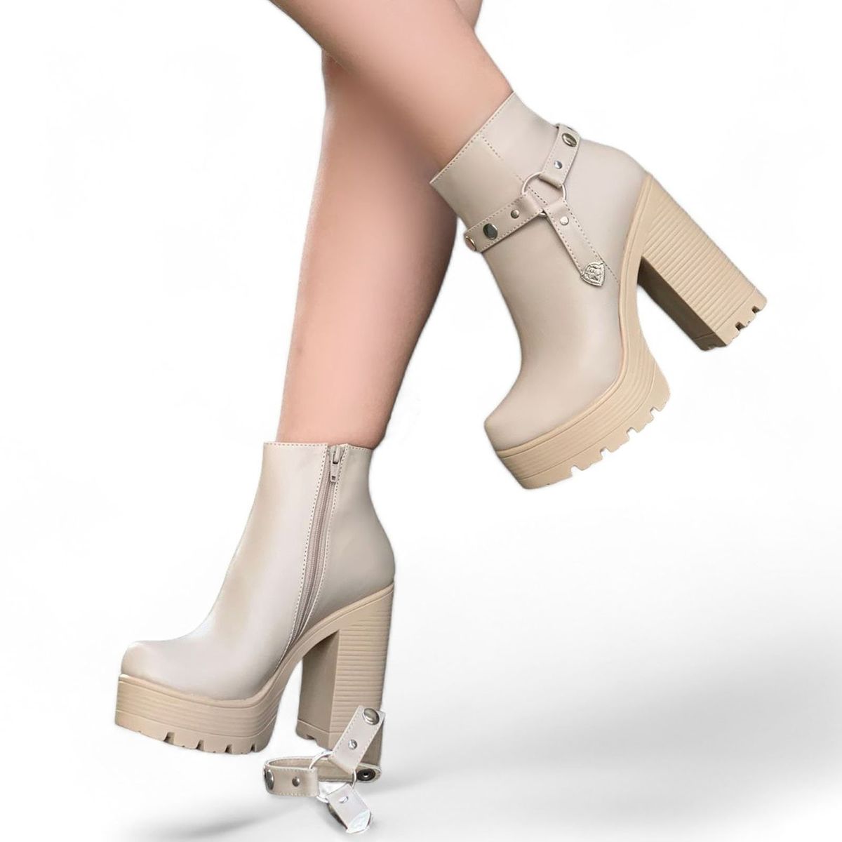 GENERICO - Botin mujer plataforma 3 doble uso 2091l-70 taco 12.-